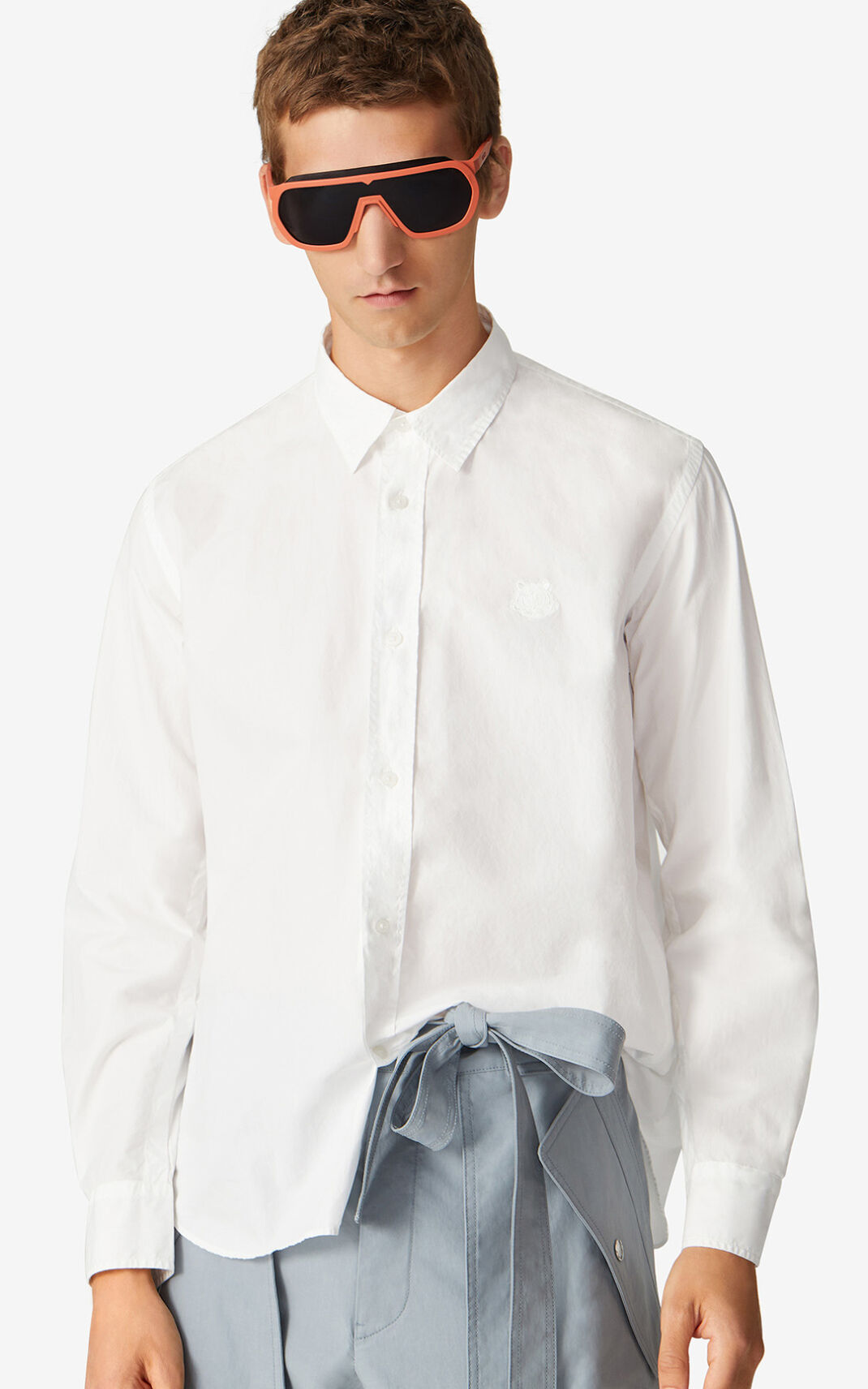 Kenzo Tiger Crest casual Bluz Erkek Beyaz | 1629-UWHOX